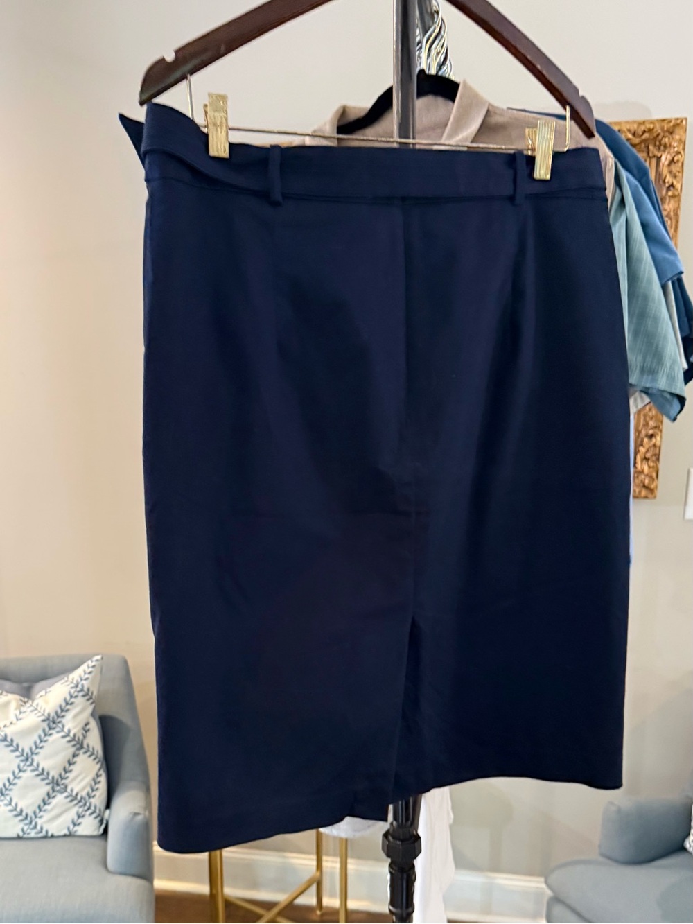J. Crew Navy Pencil Skirt
